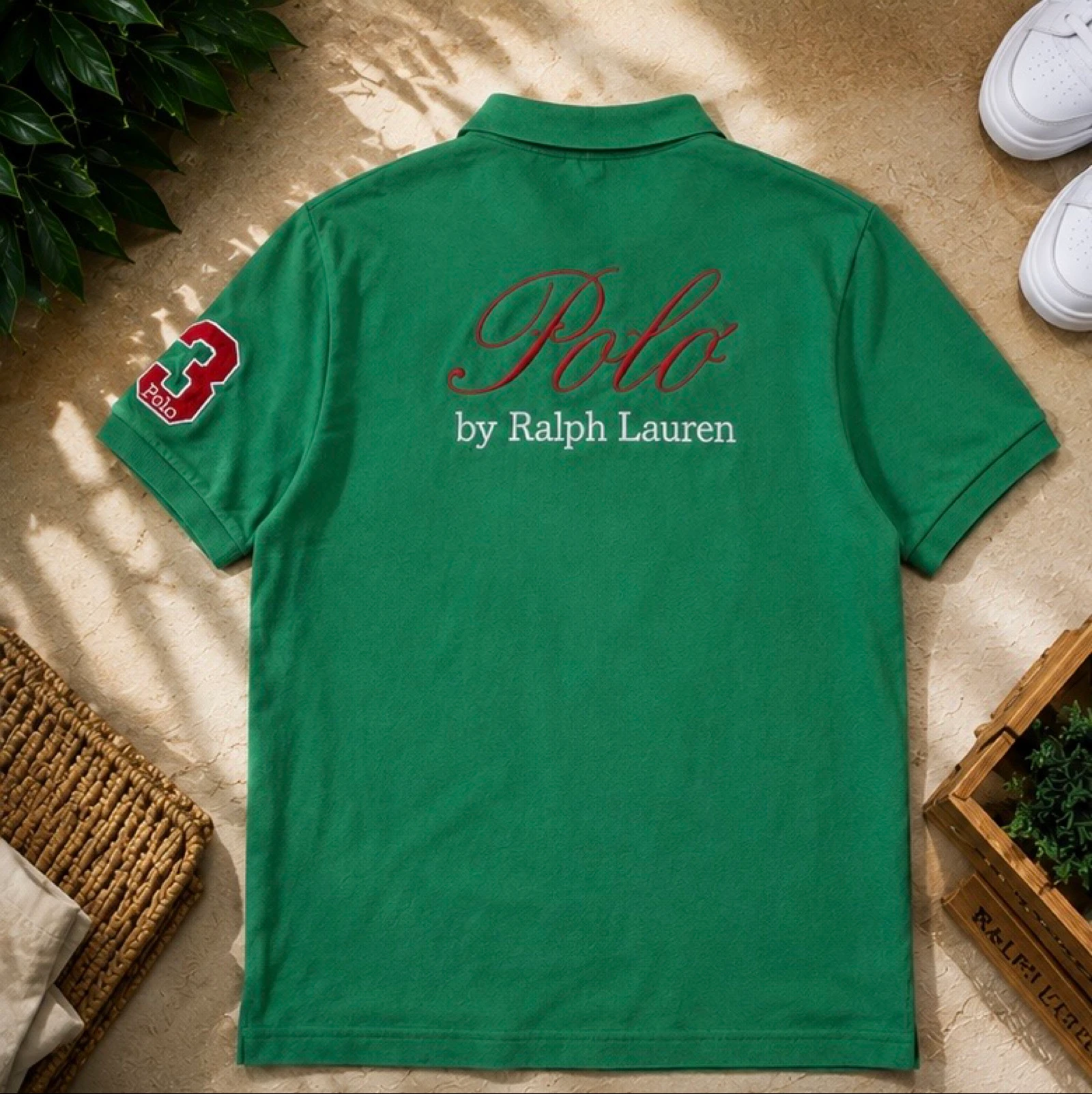 Polo Polo Ralph Lauren Vert Y2K Rétro Vintage Streetwear Exclusif – photo 2